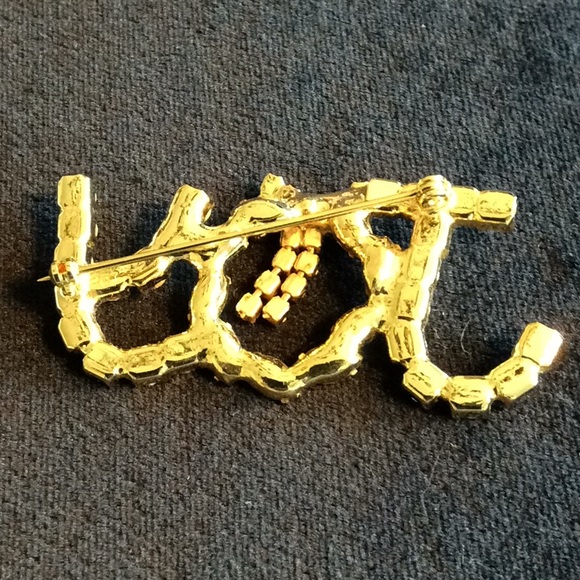 Vintage New Christmas Joy Trembler Brooch - Picture 3 of 3